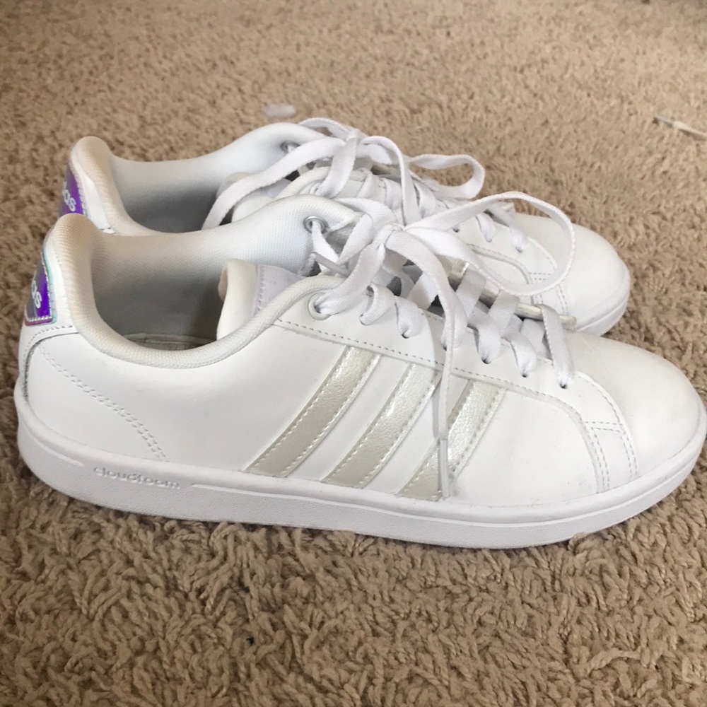 white adidas sneakers